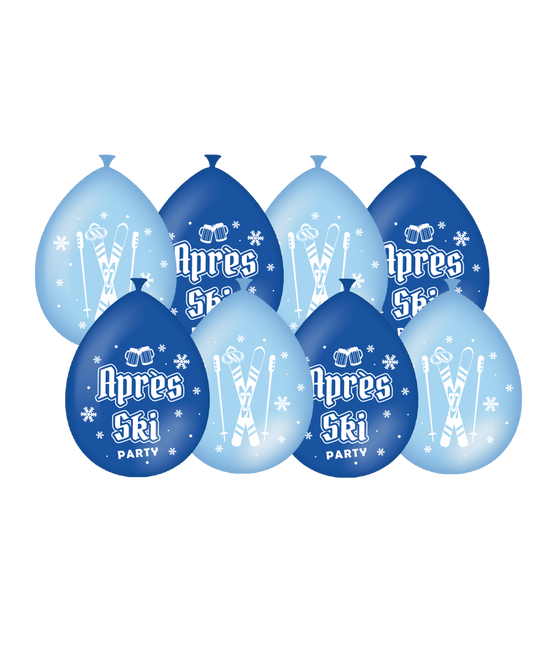 Blaue Luftballons Apres Ski 30cm 8 Stk