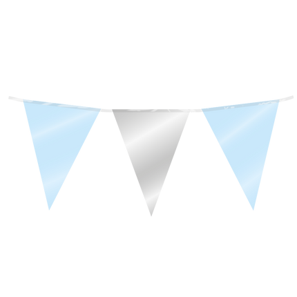 Flaggenlinie hellblau silber
