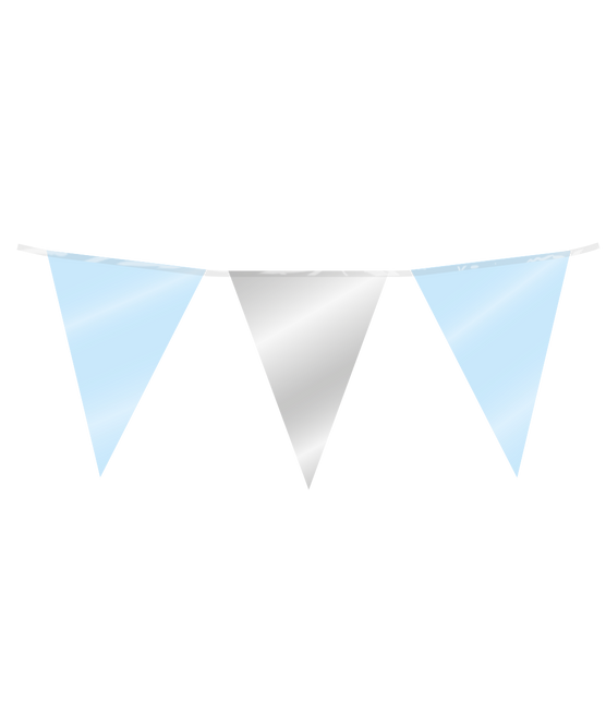 Flaggenlinie hellblau silber
