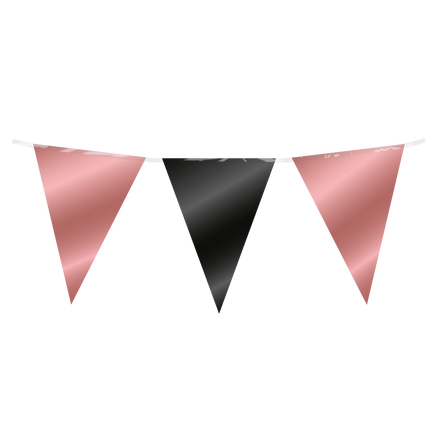 Flaggenlinie rosegold schwarz
