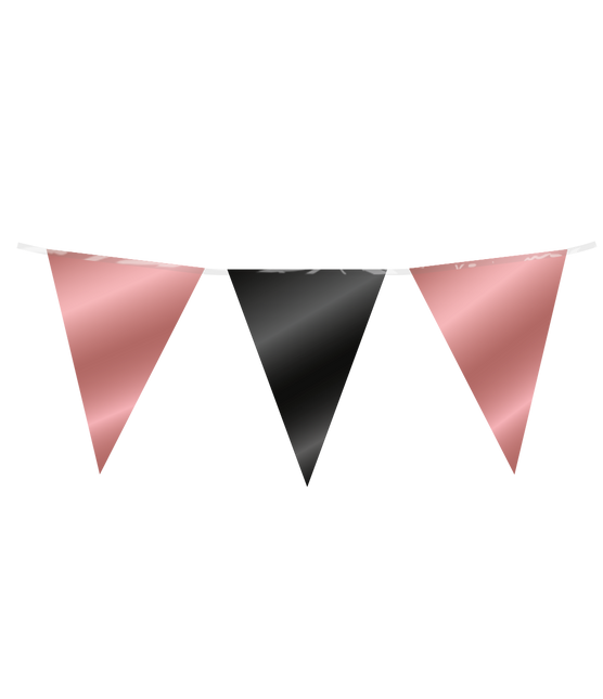 Flaggenlinie rosegold schwarz