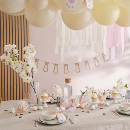 Pasen Tafeldecoratie Hout Konijn 6,5cm van Ginger Ray koop je bij Partywinkel