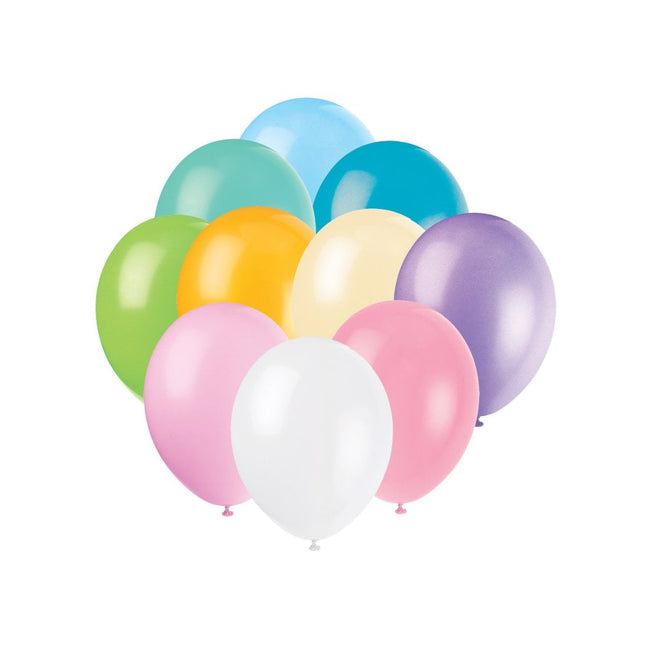 12" Premium-Latex-Ballons, 10 Stück - Pastellfarben sortiert