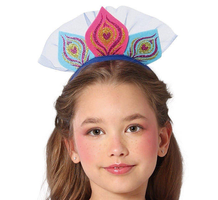 Pauw Kostuum Blauw Paars Meisje - Partywinkel - 8434077785287