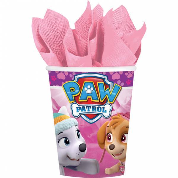 Paw Patrol Bekers Roze 266ml 8st van Riethmueller koop je bij Partywinkel
