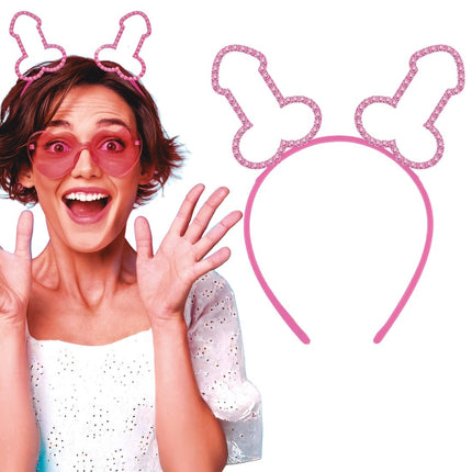 Penis Haarband Roze van Fiestas Guirca koop je bij Partywinkel