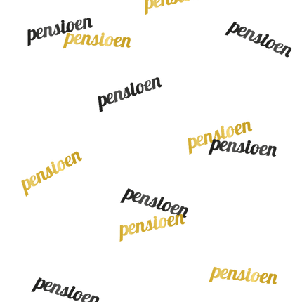 Pensioen Tafelconfetti Zwart Goud 14gr van Paper Dreams koop je bij Partywinkel