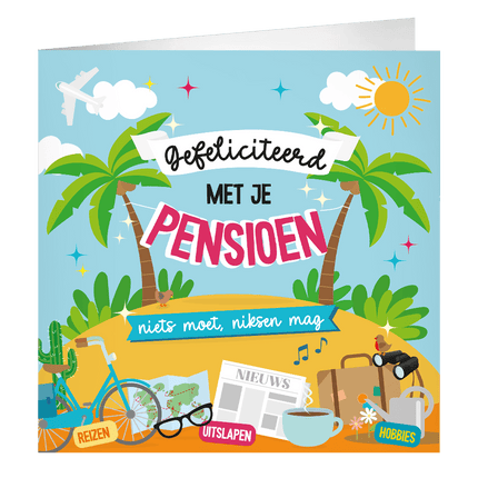 Pensioen Wenskaart 23cm - Partywinkel - 8716764239373