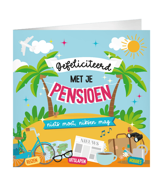 Pensioen Wenskaart 23cm - Partywinkel - 8716764239373