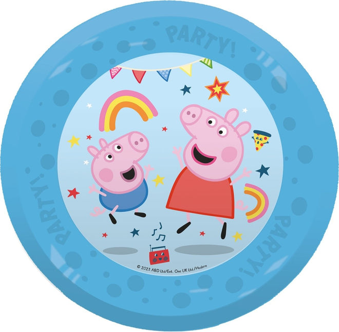 Peppa Pig Borden Herbruikbaar 21cm 4st - Partywinkel - 5201184967607