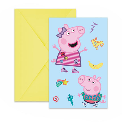 Peppa Pig Uitnodigingen 6st van Procos koop je bij Partywinkel