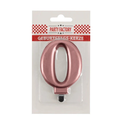 0-Jahres-Kerze in Roségold