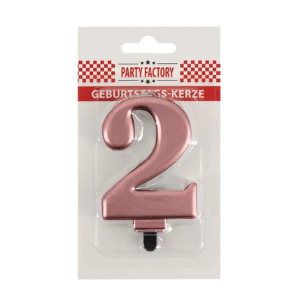 2-Jahres-Kerze in Roségold