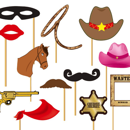 Photobooth Cowboy 12 delig van Fiestas Guirca koop je bij Partywinkel