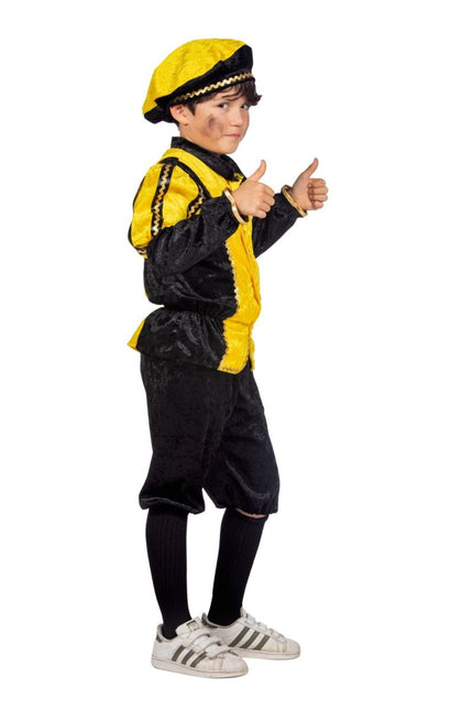 Pietenpak Kind Geel/Zwart Luxe van Wilbers & Wilbers koop je bij Partywinkel