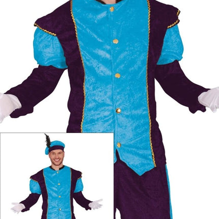 Pietenpak Lichtblauw/Paars van Fiestas Guirca koop je bij Partywinkel