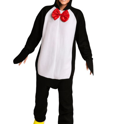 Pinguin Onesie Zwart Wit van Partychimp koop je bij Partywinkel