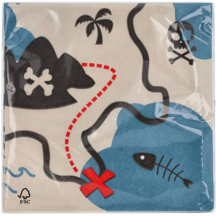 Piraat Servetten 33cm 20st van Folat koop je bij Partywinkel