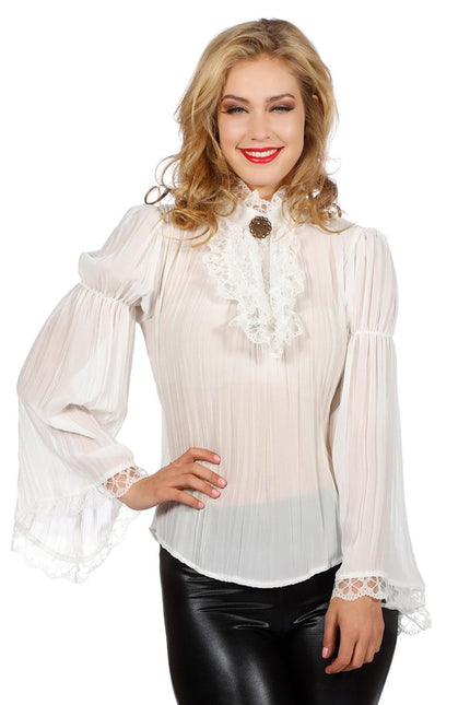 Piraten Blouse Wit Dames van Wilbers & Wilbers koop je bij Partywinkel