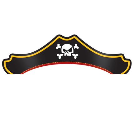 Piraten Feesthoedjes 38cm 8st van Creative Converting koop je bij Partywinkel