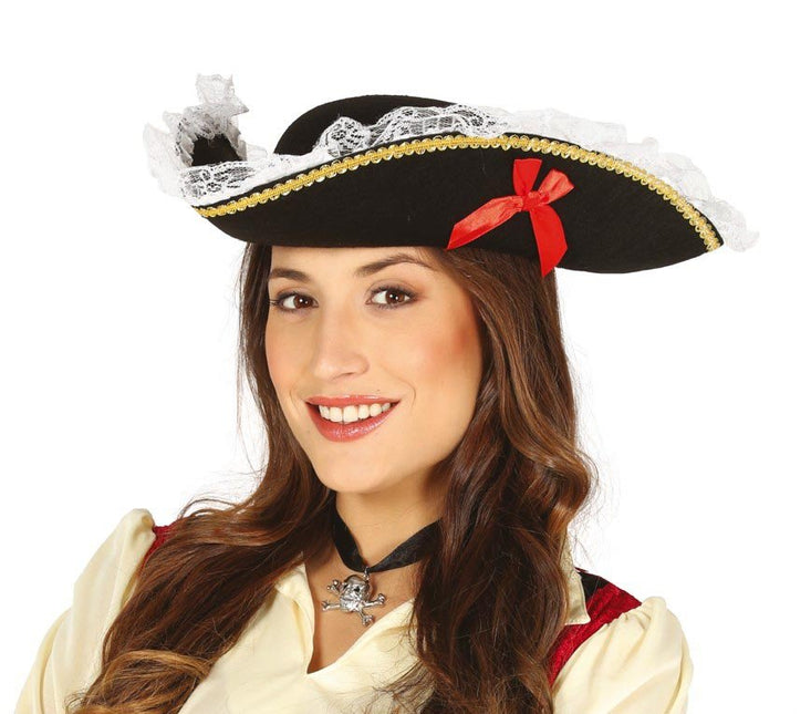 Piraten Hoed Zwart Dames van Fiestas Guirca koop je bij Partywinkel