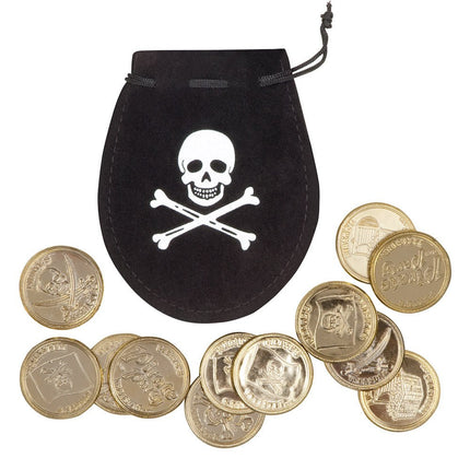 Piraten Muntenzak 12st van Boland koop je bij Partywinkel
