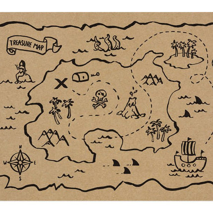 Piraten Placemat Papier 40cm 30st van Partydeco koop je bij Partywinkel