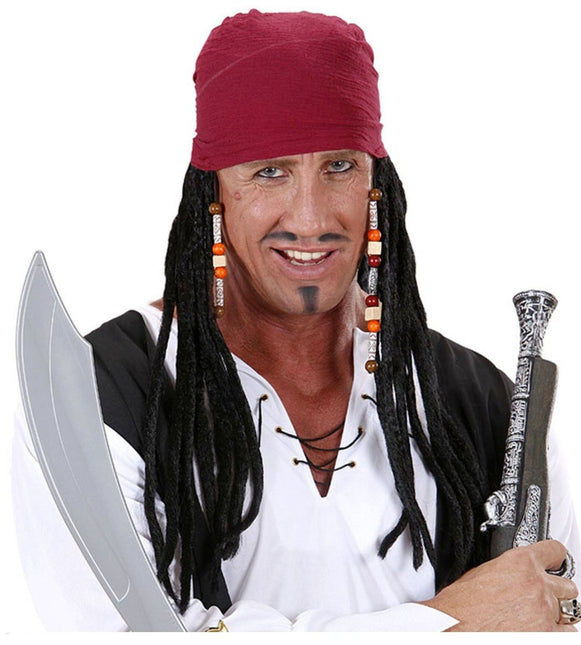 Piraten Pruik Carabisch Met Bandana van Widmann koop je bij Partywinkel