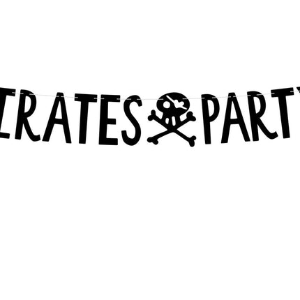 Piraten Slinger Pirates Party Zwart 1m van Partydeco koop je bij Partywinkel