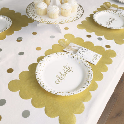 Placemat Goud 8st van Unique koop je bij Partywinkel