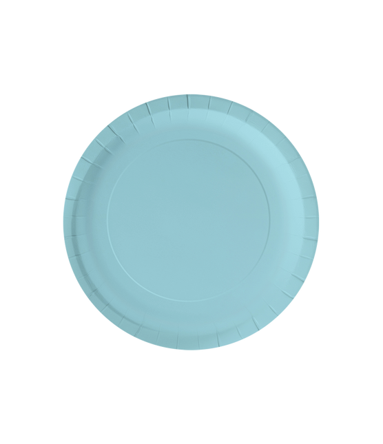 Blaue Teller Pastell 23cm 8Stk