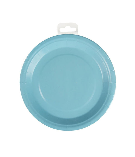 Blaue Teller Pastell 23cm 8Stk