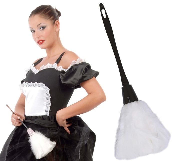 Plumeau Witte Veren 35cm van Fiestas Guirca koop je bij Partywinkel