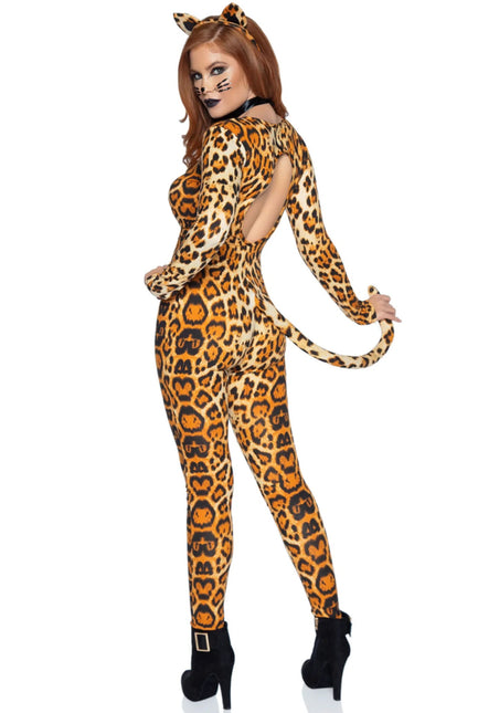 Poema Catsuit Oranje Dames Leg Avenue - Partywinkel - 714718425382
