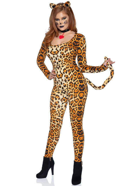 Poema Catsuit Oranje Dames Leg Avenue - Partywinkel - 714718425382