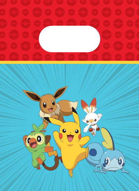 Pokemon Uitdeelzakjes 22cm 4st van Procos koop je bij Partywinkel