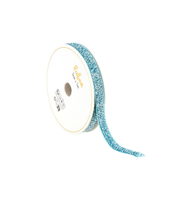 POLARBLAUES GLITZERBAND 10 MM X 3 M