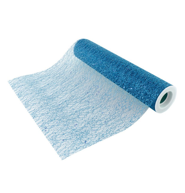 Blauer Tischläufer Glitter 5m