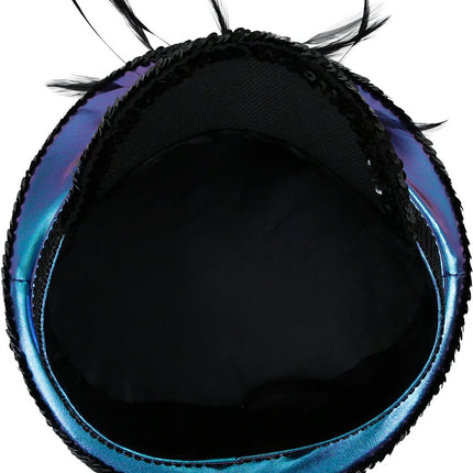 Police purple hat with feathers, adult van Fiestas Guirca koop je bij Partywinkel