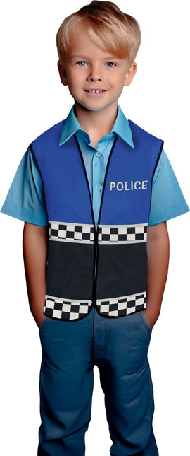 Politie Vest Zwart Blauw Kind van Fiestas Guirca koop je bij Partywinkel