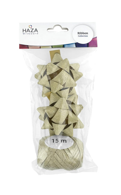 Polyband Kombi-Set Glitter Gold (1 Ei, 2 Rosetten)