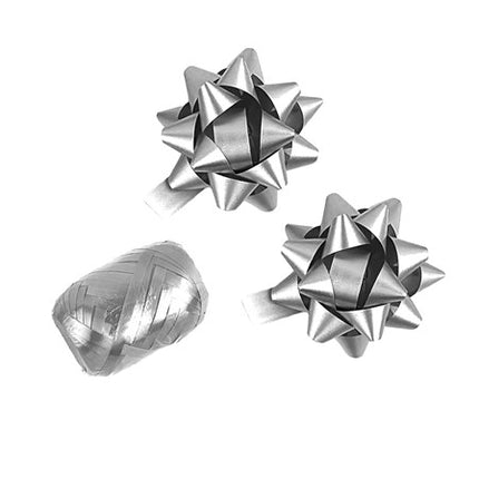 Polyband Kombi-Set Silber (1 Ei, 2 Rosetten)