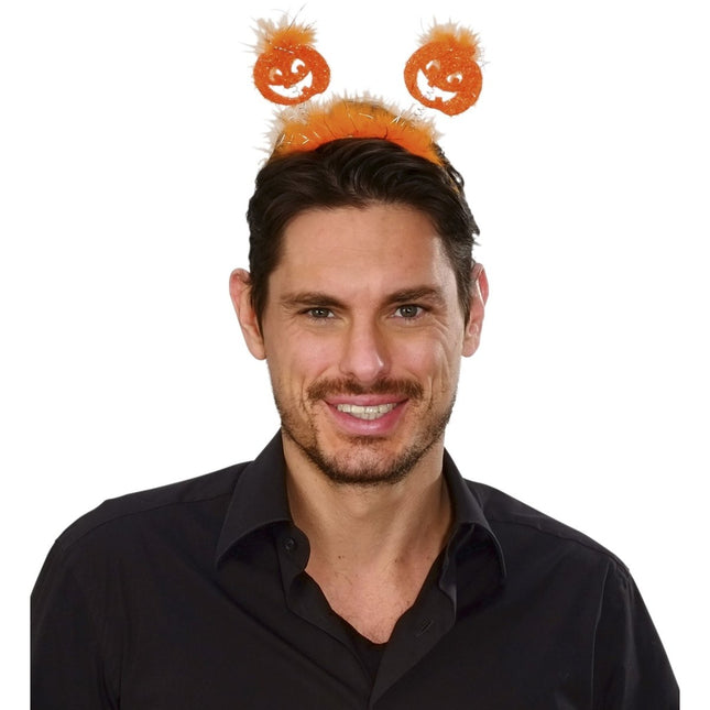 Pompoen Haarband Oranje van Widmann koop je bij Partywinkel