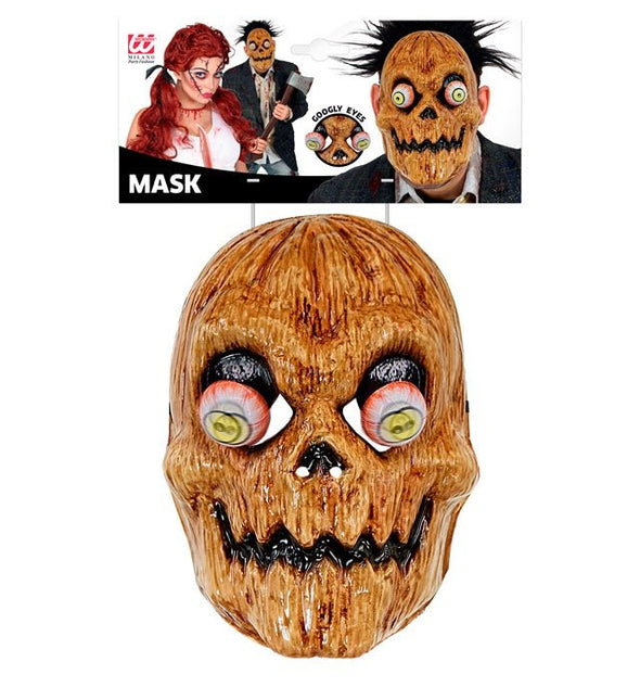 Pompoen Masker Oranje Wiebelende Ogen van Widmann koop je bij Partywinkel