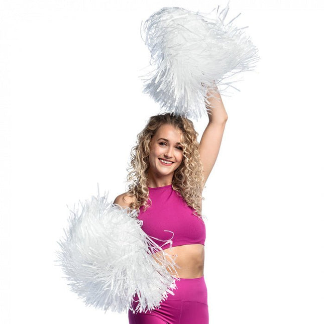Pompon Wit 46cm van Boland koop je bij Partywinkel