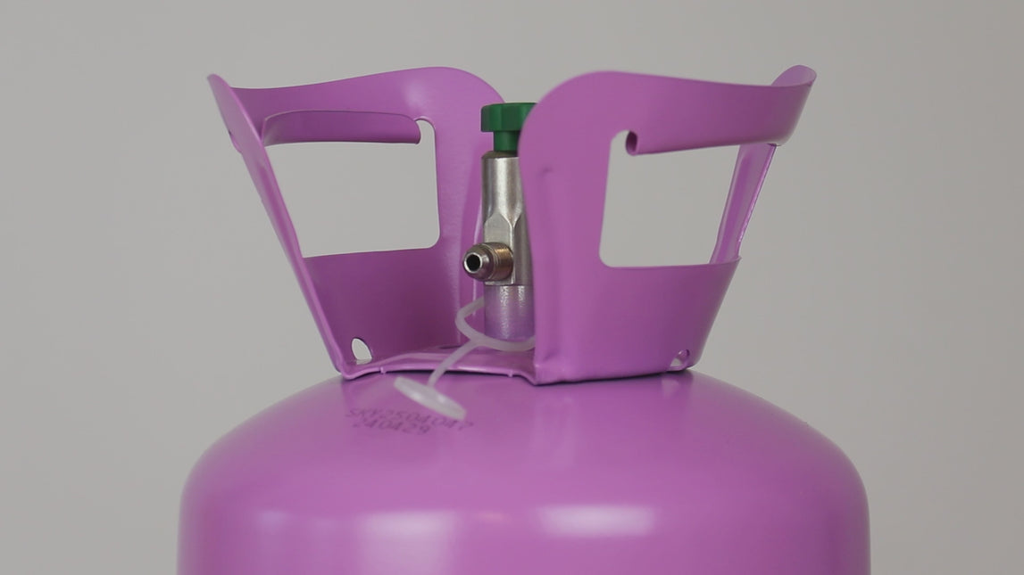 Heliumflasche mit 30 Luftballons und Schleife