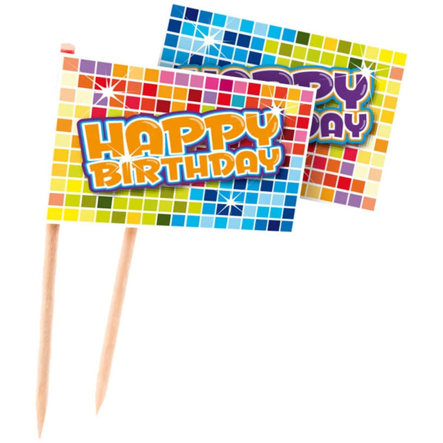 Prikkers birthday blocks - 24 stuks van Folat koop je bij Partywinkel