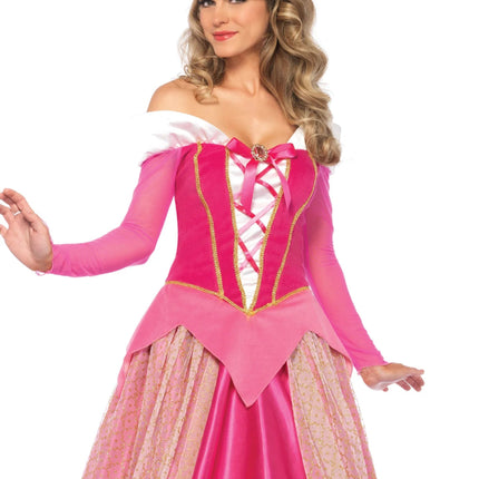 Prinses Aurora Jurk Roze Dames Leg Avenue - Partywinkel - 714718519937