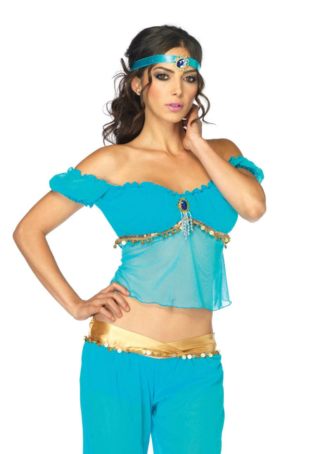 Prinses Jasmine Kostuum Blauw Dames Leg Avenue - Partywinkel - 714718438283