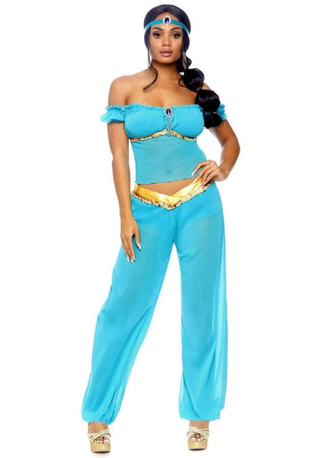 Prinses Jasmine Kostuum Blauw Dames Leg Avenue - Partywinkel - 714718438283